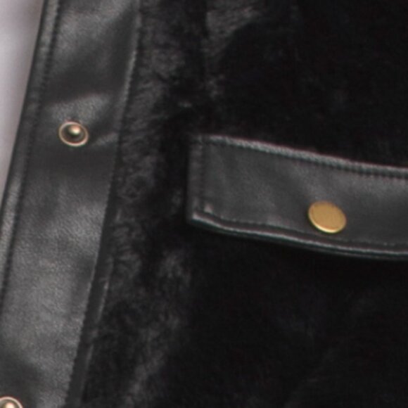 REBECCA MINKOFF Cropped Faux Fur Collared Coat - Picture 3 of 4